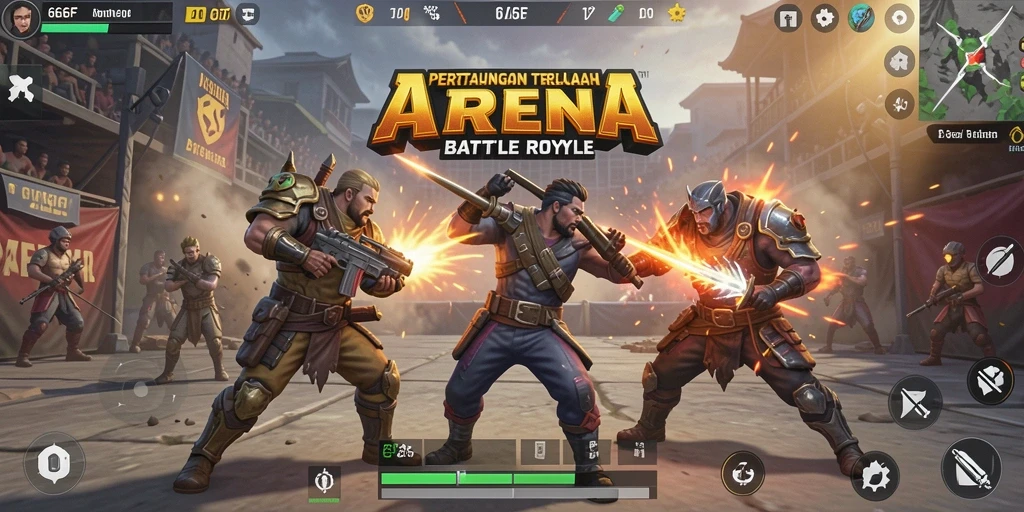 Tampilan mengesankan dari gameplay Battle Royale di 666F.