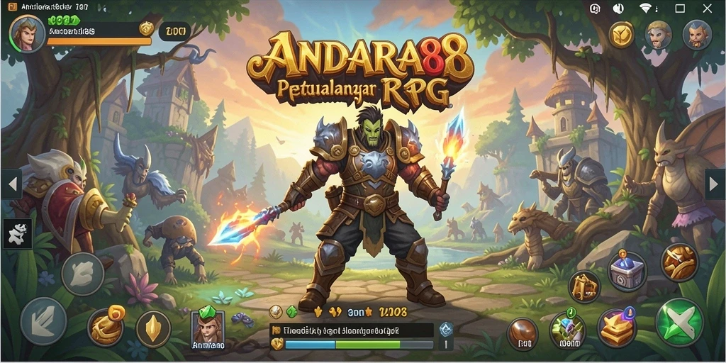 Tampilan gameplay RPG yang menarik dan dinamis dari ANDARA88.