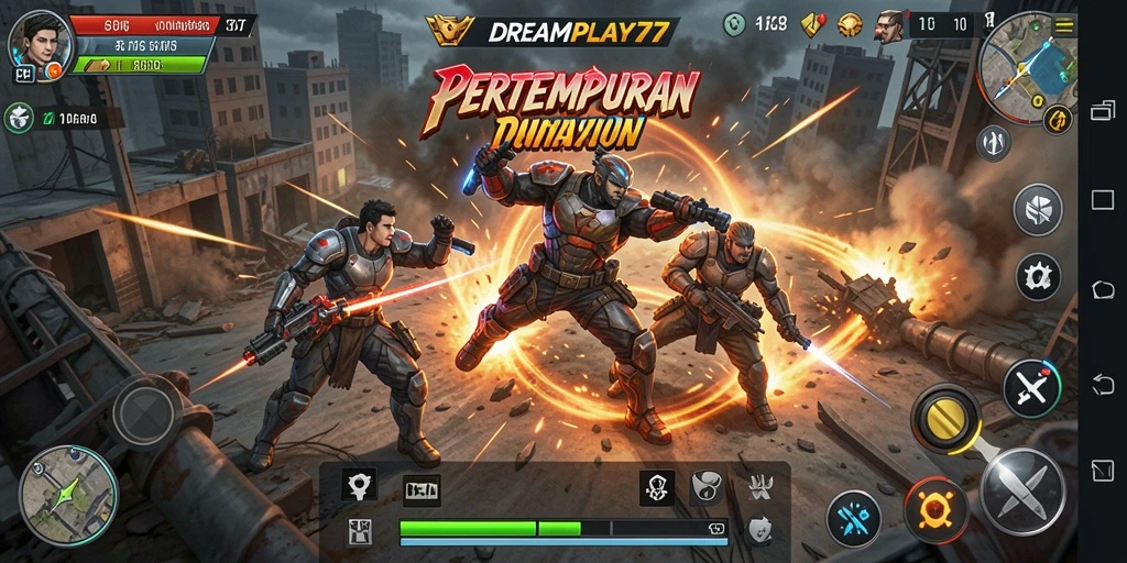 Gameplay yang mendebarkan dalam <strong>DREAMPLAY77</strong> saat pertarungan dengan musuh.