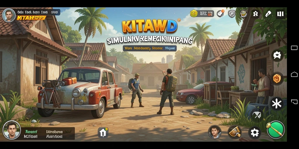 Screenshot utama menunjukkan gameplay yang menarik dalam KITAWD.