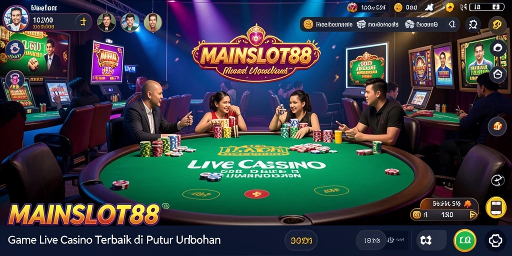 Tampilan gameplay Live Casino yang mendebarkan dan interaktif.