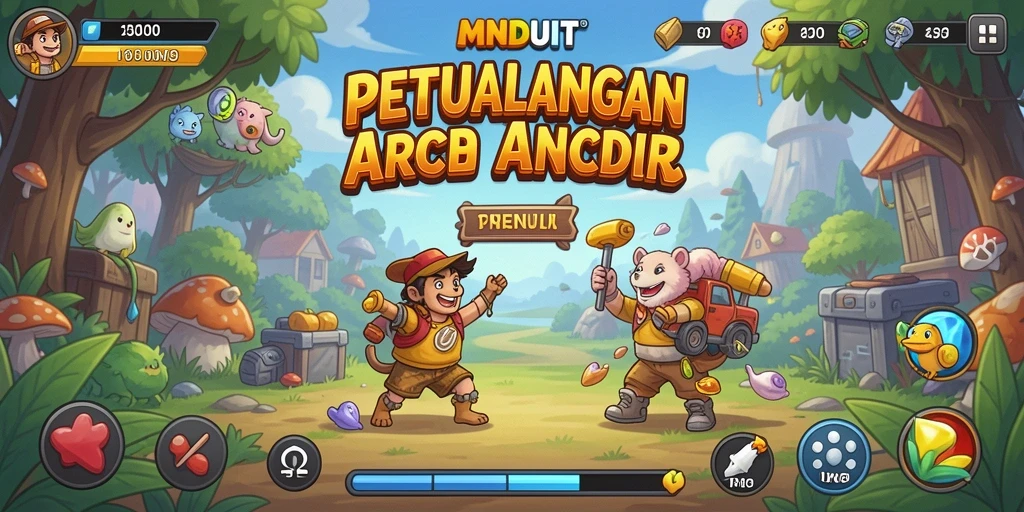 Tangkapan layar MNDUIT menampilkan gameplay yang seru dan penuh aksi.