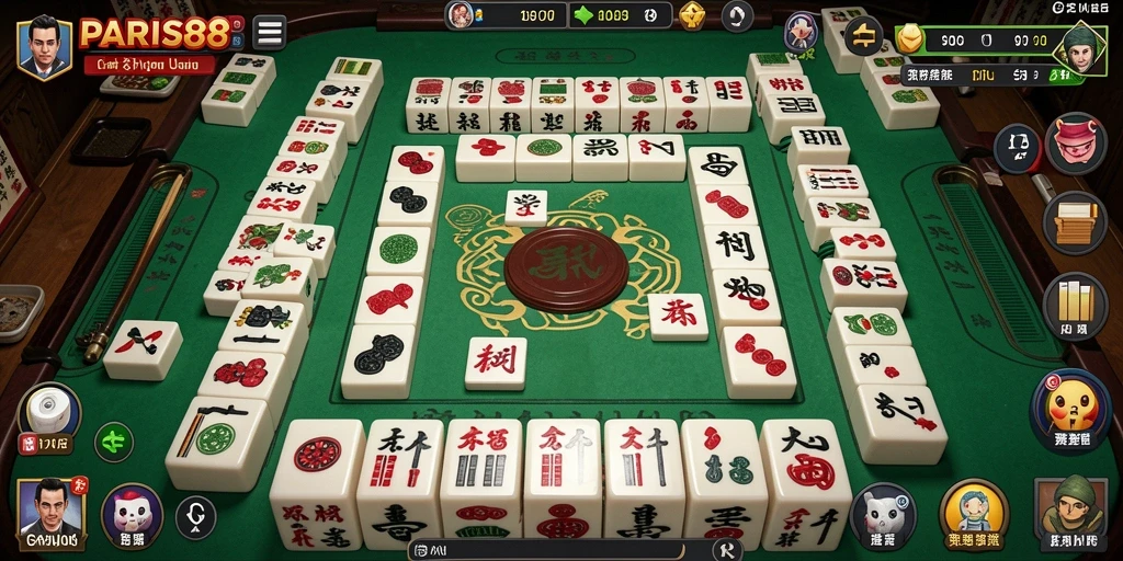 Tampilan gameplay PARIS88 yang seru dan menantang dalam Mahjong.