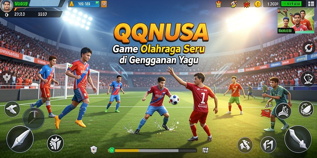 Tampilan gameplay menarik dari QQNUSA yang penuh aksi olahraga.