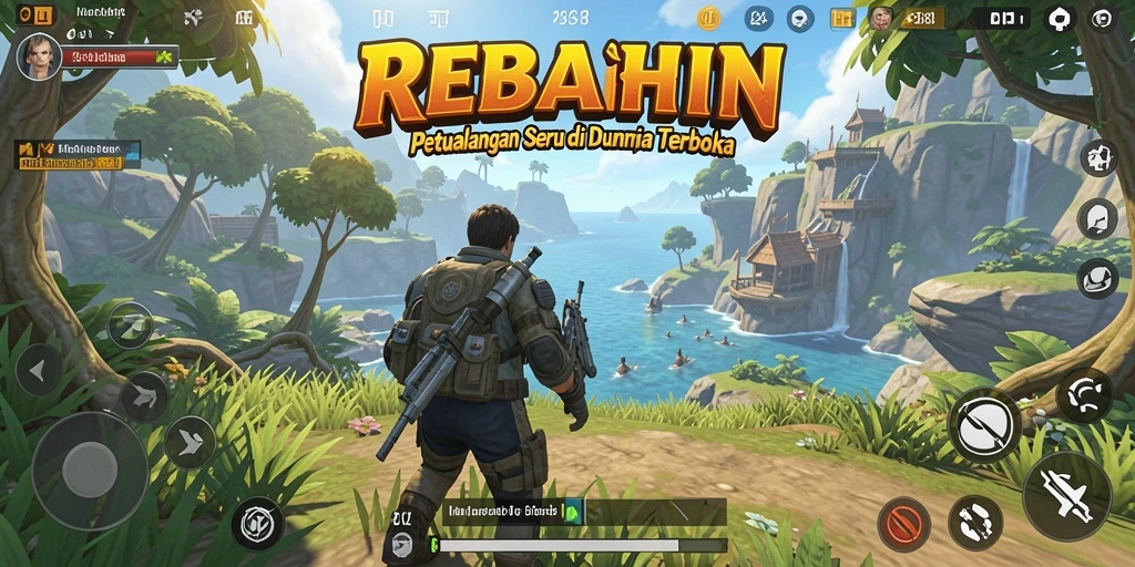 Tampilan gameplay seru di dunia terbuka REBAHIN.