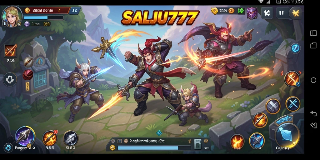 Tangkapan layar dari gameplay menegangkan SALJU777.