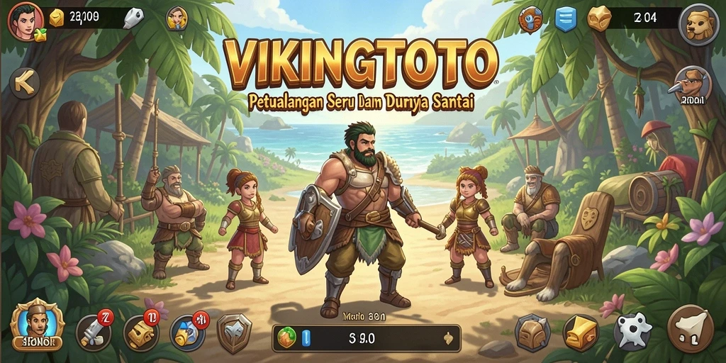 Tangkapan layar utama VIKINGTOTO menampilkan gameplay seru dan warna-warni.